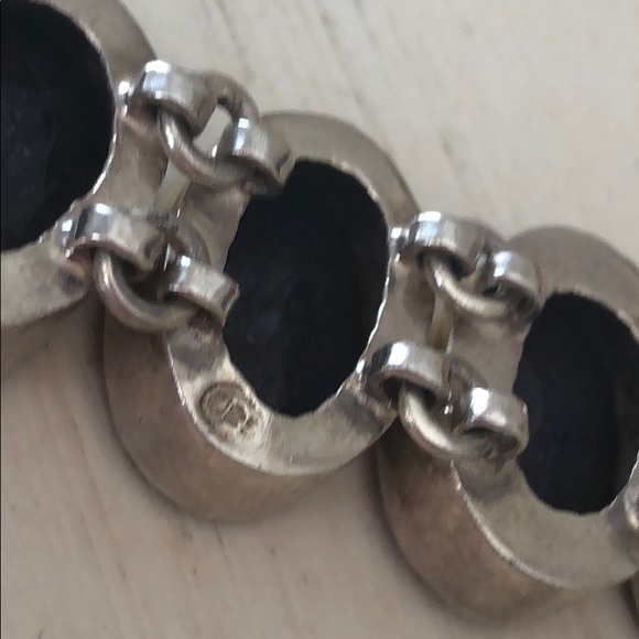 🟡 VINTAGE STERLING/STONE BRACELET - Picture 8 of 8